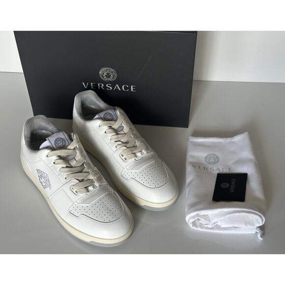 Versace Medusa Men’s White Leather Sneakers 13 US (46 Euro) 1013377 IT NIB $700 main image 10